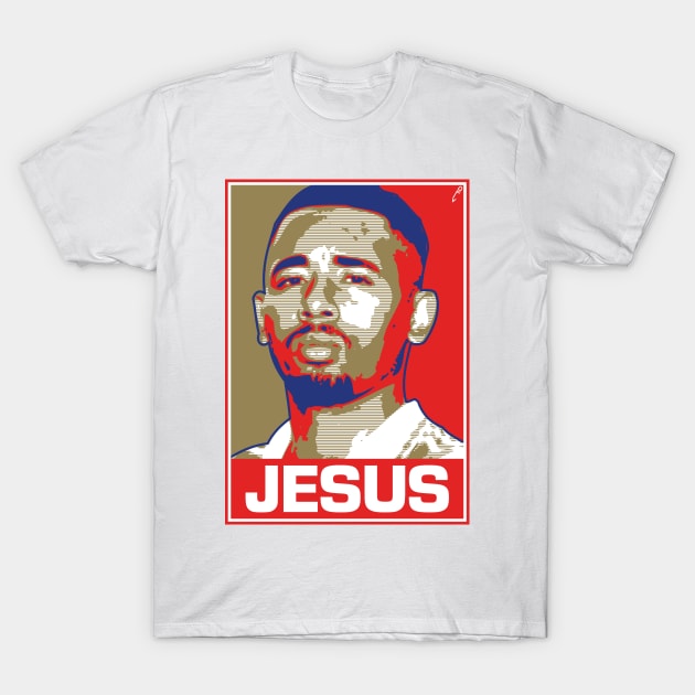 Jesus - RED T-Shirt by DAFTFISH